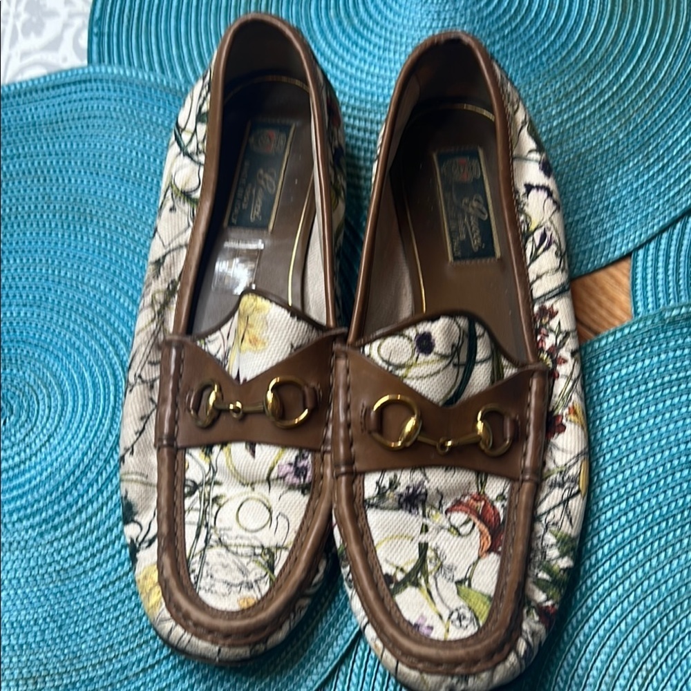 Rare Gucci 1954 Flora Loafers Collector’s Print Iconic Vintage Style size 40 - Picture 13 of 14